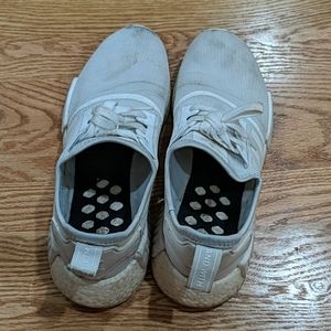 Men's NMD R1 triple white shoes